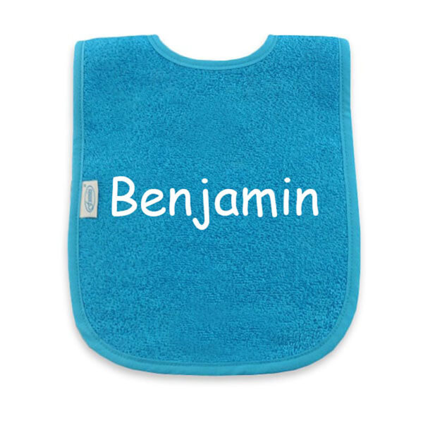 turqoise slab gepersonaliseerd geborduurd