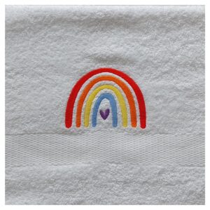 Handdoek met Boho regenboog