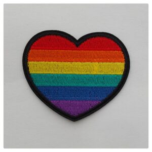Strijkpatch Regenbooghart
