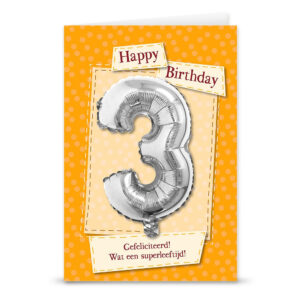 Leeftijdballon  3 jaar