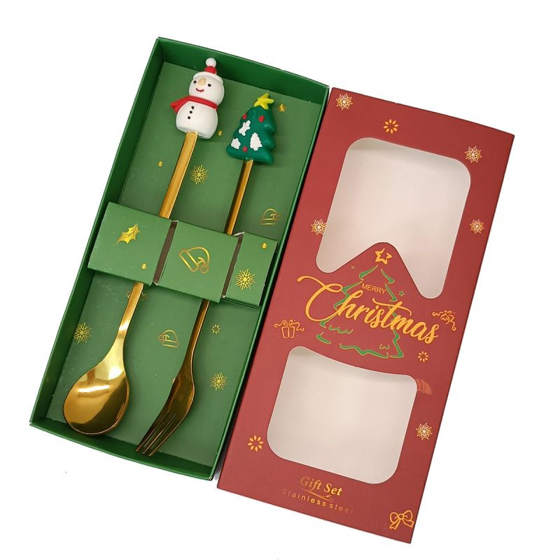 Giftset bestek sneeuwpop